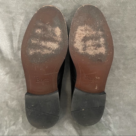 Bass & Co Mr Dylan Black Leather Formal Wigtip Lace Up Oxford Loafer Size 9M - Picture 10 of 13